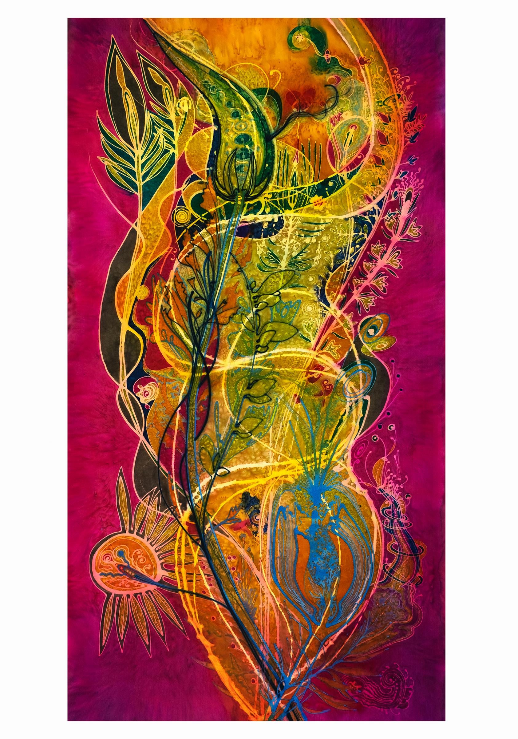 Silk painting artwork 1