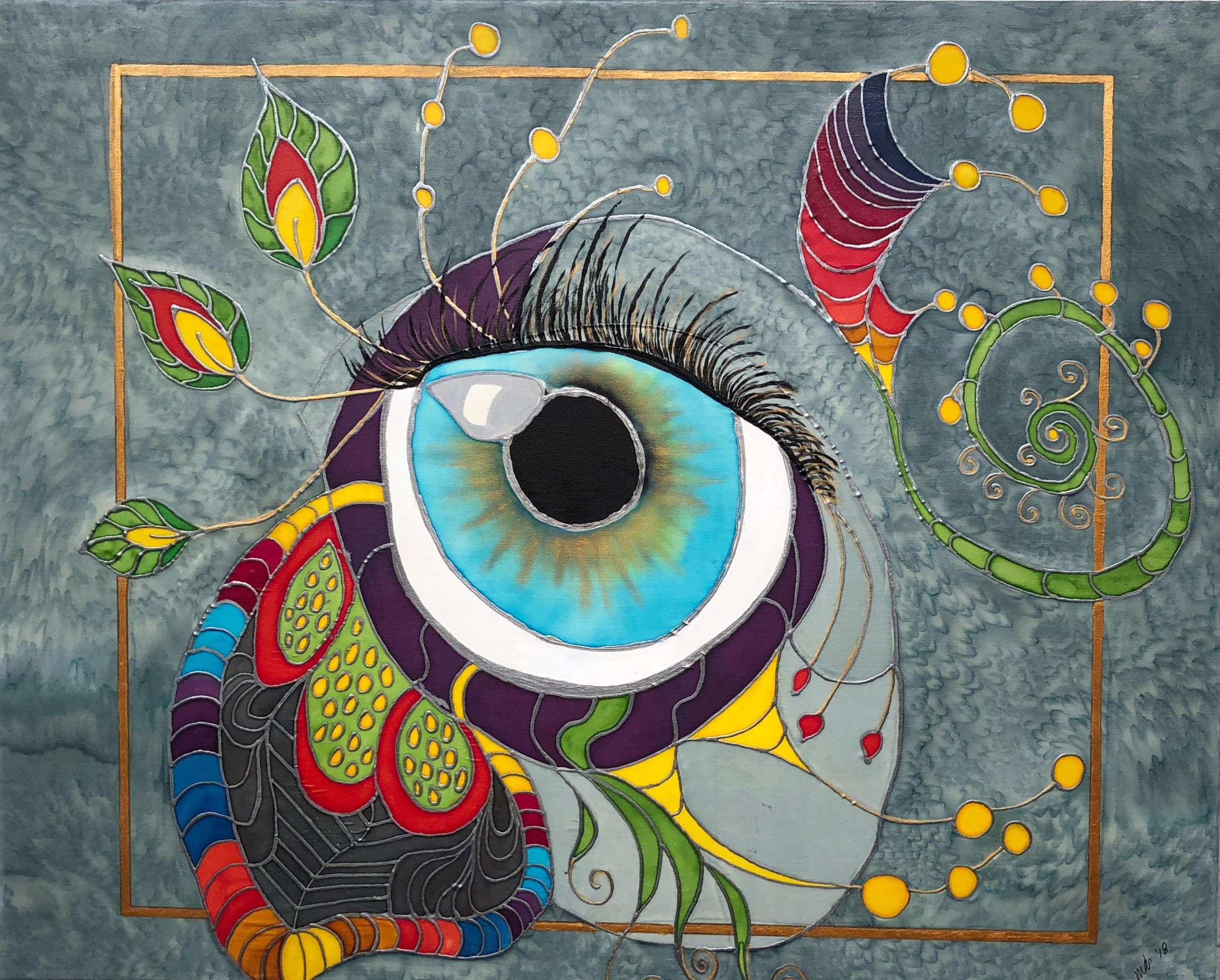 Silk painting artwork 3