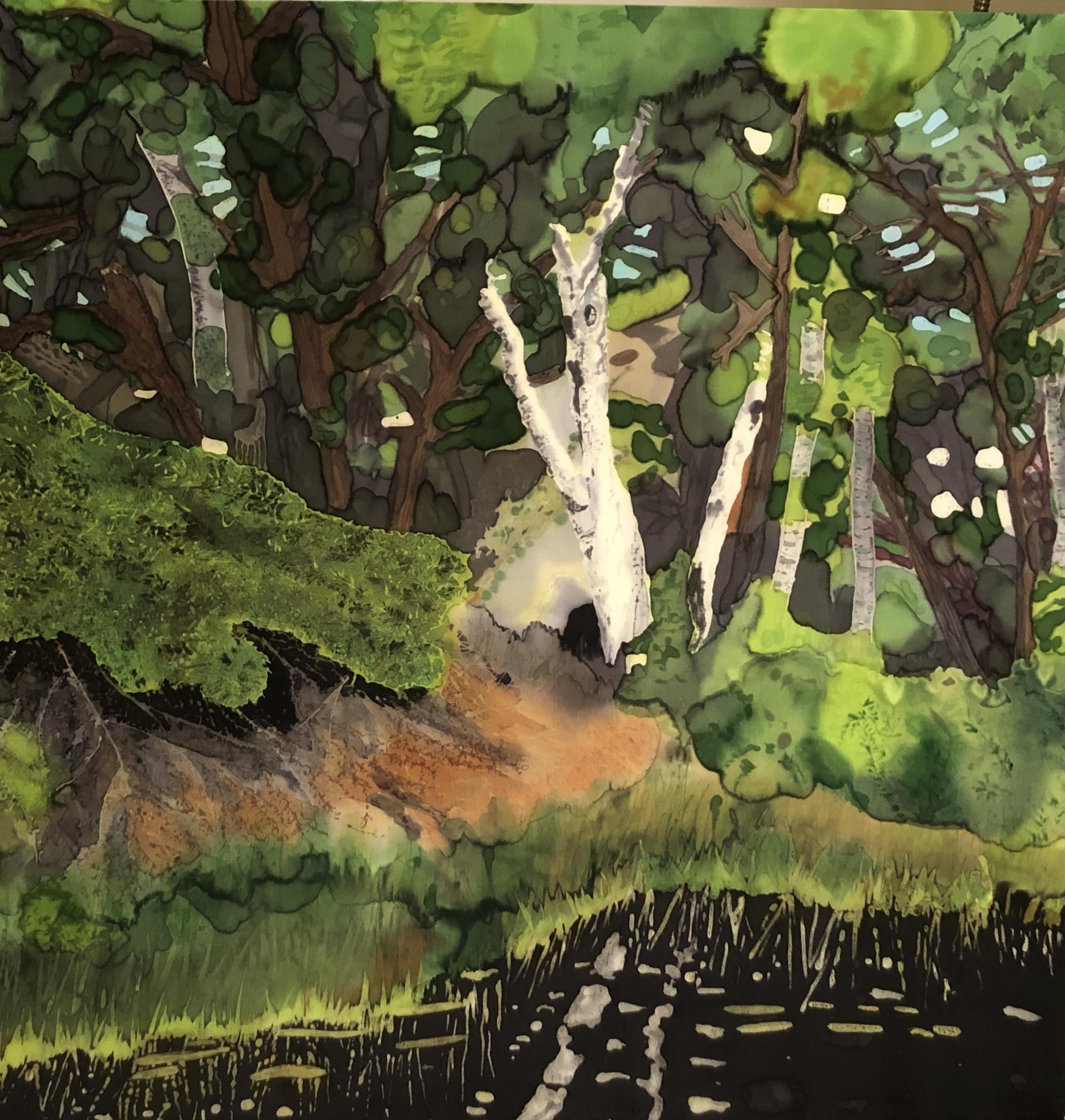 Silk painting artwork 4